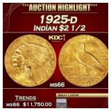 ***Major Highlight*** 1925-d Gold Indian Quarter E