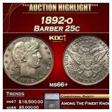 ***Major Highlight*** 1892-o Barber Quarter 25c ms