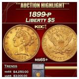 ***Major Highlight*** 1899-p Gold Liberty Half Eag