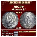 ***Major Highlight*** 1904-p Morgan Dollar $1 ms66