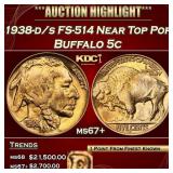 ***Major Highlight*** 1938-d/s Buffalo Nickel FS-5