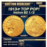 ***Major Highlight*** 1913-p Gold Indian Quarter E