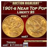 ***Major Highlight*** 1901-s Gold Liberty Half Eag