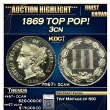 ***Major Highlight*** 1869 Proof Three Cent Copper