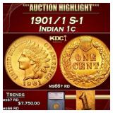 ***Major Highlight*** 1901 Indian Cent S-1 1c ms66