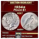 ***Major Highlight*** 1934-s Peace Dollar $1 Choic