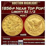***Major Highlight*** 1856-p Gold Liberty Quarter