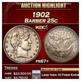 ***Major Highlight*** 1902 Proof Barber Quarter 25