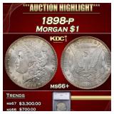 ***Major Highlight*** 1898-p Morgan Dollar $1 ms66