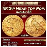 ***Major Highlight*** 1913-p Gold Indian Half Eagl