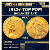***Major Highlight*** 1912-p Gold Indian Quarter E