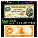 ***Major Highlight*** 1882 $20 Gold Certificate Gr