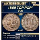 ***Major Highlight*** 1869 Three Cent Copper Nicke