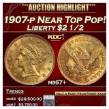 ***Major Highlight*** 1907-p Gold Liberty Quarter