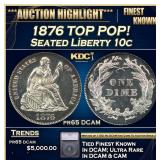***Major Highlight*** 1876 Proof Seated Liberty Di