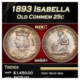 1893 Isabella Isabella Quarter 25c Grades Choice+