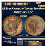 ***Major Highlight*** 1931-d Mercury Dime Rainbow