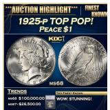 ***Major Highlight*** 1925-p Peace Dollar TOP POP!
