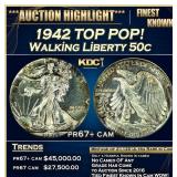 ***Major Highlight*** 1942 Proof Walking Liberty H