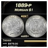1889-p Morgan Dollar $1 Grades GEM+ Unc