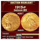 ***Major Highlight*** 1915-p Gold Indian Half Eagl