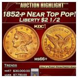 ***Major Highlight*** 1852-p Gold Liberty Quarter