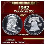***Major Highlight*** 1962 Proof Franklin Half Dol