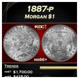 1887-p Morgan Dollar $1 Grades GEM++ Unc