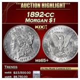 ***Major Highlight*** 1892-cc Morgan Dollar $1 ms6