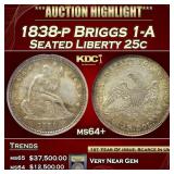 ***Major Highlight*** 1838-p Seated Liberty Quarte