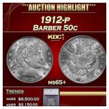 ***Major Highlight*** 1912-p Barber Half Dollars 5