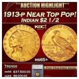 ***Major Highlight*** 1913-p Gold Indian Quarter E