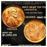 ***Auction Highlight*** 1951-p Lincoln Cent Near T