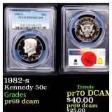 1982-s Proof Kennedy Half Dollar 50c pr69 dcam PCG