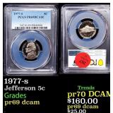 1977-s Proof Jefferson Nickel 5c pr69 dcam PCGS