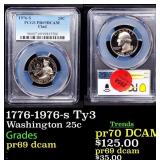 1776-1976-s Ty3 Proof Washington Quarter 25c pr69