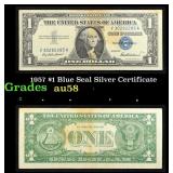 1957 $1 Blue Seal Silver Certificate Grades Choice
