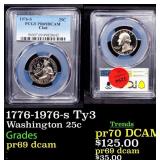 1776-1976-s Ty3 Proof Washington Quarter 25c pr69