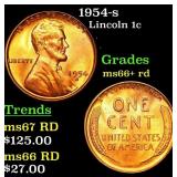 1954-s Lincoln Cent 1c Grades GEM++ RD