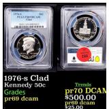 1976-s Clad Proof Kennedy Half Dollar 50c pr69 dca