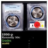 1996-p Kennedy Half Dollar 50c ms66 PCGS