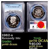 1982-s Proof Kennedy Half Dollar 50c pr69 dcam PCG