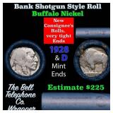 Buffalo Nickel Shotgun Roll in Old Bank Style 