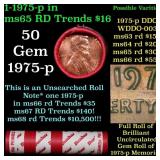 BU Shotgun Lincoln 1c roll, 1975-p 50 pcs Dunbar W