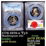 1776-1976-s Ty3 Proof Washington Quarter 25c pr69