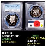 1982-s Proof Kennedy Half Dollar 50c pr69 dcam PCG