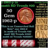 BU Shotgun Lincoln 1c roll, 1982-p 50 pcs Dunbar W