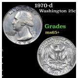 1970-d Washington Quarter 25c Grades GEM+ Unc
