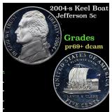 2004-s Keel Boat Proof Jefferson Nickel 5c Grades