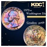 1972-s Proof Washington Quarter 25c Grades GEM++ P